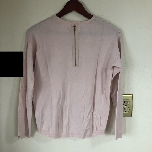 Zara Girls Kids Zipper Back Pink Sweater Shirt - Picture 2 of 5
